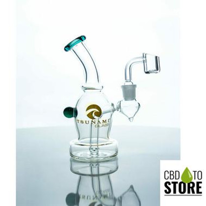 Tsunami Glass Water Pipe Rig Mini Egg - 6 Inches - 152 Grams (MSRP $60.00)