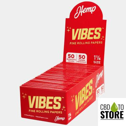 Vibes Rolling Papers - 1.25 Inch - Pack of 50 (MSRP $65.00)