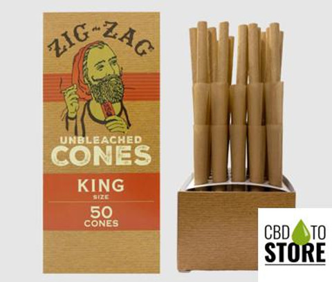 Zig-Zag Unbleached Paper Cones - Pack of 50 (MSRP $30.00)