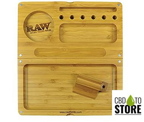 RAW Bamboo Backflip Rolling Tray With Magnet (MSRP $60.00)