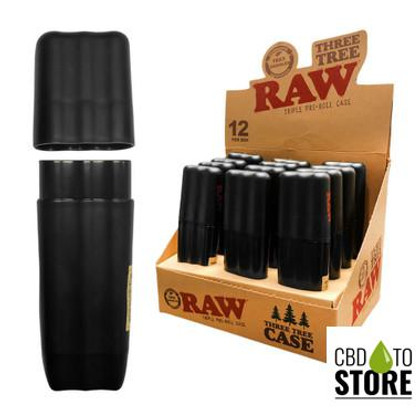 RAW Three Tree Triple Pre-Roll Case - Display of 12 (MSRP $5.00 Each)