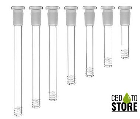 Hillside Glass Frosted Top 19mm to 14mm Flush Joint Downstem - Display of 12 (MSRP $3.00 - $6.00 Each)