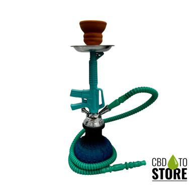 Zebra Smoke M16 Pumpkin Base 14 Inch Single Hose Hookah - Assorted Colors (MSRP $16.00)