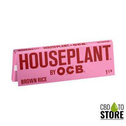 Houseplant By OCB Bamboo Rolling Papers 1 1/4 Size - Display of 24 Booklets (MSRP $3.50 Each)