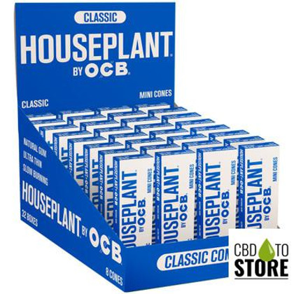 Houseplant By OCB Mini Size Cones - Pack of 8 - Display of 32 Packs (MSRP $5.00 Each)