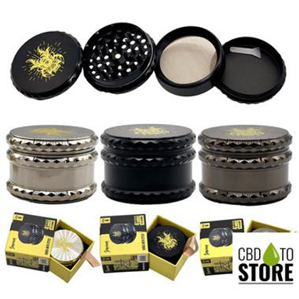 Shredder Large Grinder Diamond Grip Design - Style 6 - 67mm - 4 Part - Assorted Colors (MSRP $17.00)