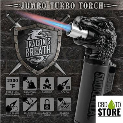 Smokezilla Dragon XXL Torch Lighter - Assorted Colors - Display of 6 [23386] (MSRP $60.00)