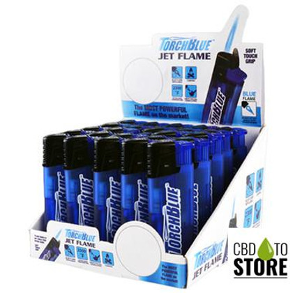 Torch Blue Jet Flame Lighter - Display of 25 [21601] (MSRP $2.99 Each)