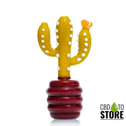 Dragon Platinum Glass Hand Pipe Cactus Shape - 100 Grams - 5 Inches - Assorted Colors [WPH-404] (MSRP $32.00)