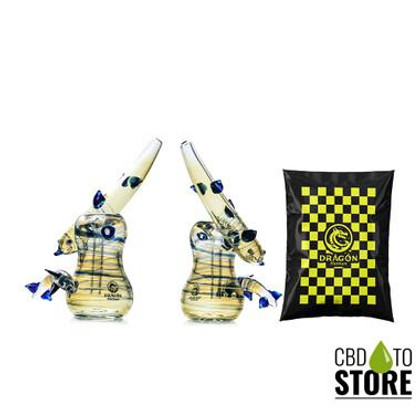 Dragon Platinum Dolphin Glass Hand Pipe - 180 Grams - 7.5 Inches - Assorted Colors [WPH-428] (MSRP $40.00)