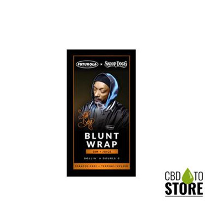 Snoop Dogg x Futurola Gin + Juice Blunt Wraps - Pack of 1 - Display of 25 Packs (MSRP $4.00 Each)