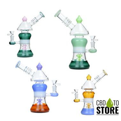 HB King Galaxy Dome Water Pipe With Circ Perc - 460 Grams - 9.5 Inches - Assorted Colors [KD4] (MSRP $51.00)