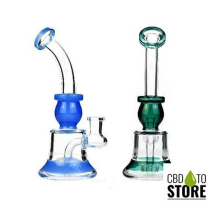 HB King Mini Bell Water Pipe With Circ Perc - 270 Grams - 8.5 Inches - Assorted Colors [KT53] (MSRP $40.00)