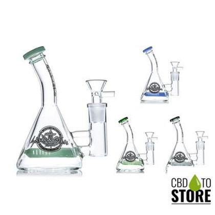 Shadow Glass Water Pipe Beaker Base With Inline Perc - 250 Grams - 6 Inches - Assorted Colors [SGE-161] (MSRP $22.00)