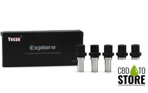 YoCan Explore Replacement Wax Concentrate Coil And Mouthpiece - Pack of 5 (MSRP $10.00 Each) [CLEARANCE]