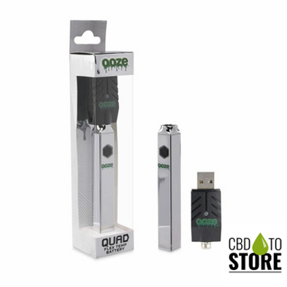 Ooze Quad Flex Temp 500mAh Device Battery With USB Charger (MSRP $18.00 Each)