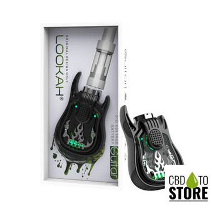 Lookah Guitar 350mAh VV 510 Cartridge Preheat Device Battery - Display of 5 (MSRP $30.00 Each)