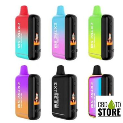 EXTRE 510 By Volcanee 650mAh VV Preheat Battery With Animation Screen - Display of 5 (MSRP $20.00 Each)