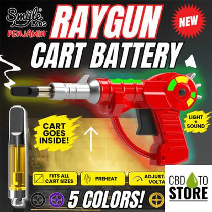 Smyle Raygun Penjamin 400mAh VV Preheat 510 Cart Battery With Lights & Sound (MSRP $30.00)