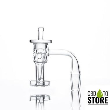 Dragon Platinum Pyramid Quartz Banger Terp Slurper Spinner Kit - 90 Degree [DQB-096] (MSRP $18.00)