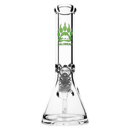 Calibear Straight Tube Bong Water Pipe Beaker Base With Diffused Downstem & Ice Catcher - 1275 Grams - 11.6 Inches - Assorted Colors [CB002-12]
