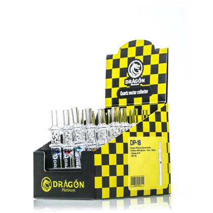 Dragon Platinum Quartz Nectar Collector With Spinner - 105MM - Display of 24 [DP-18]