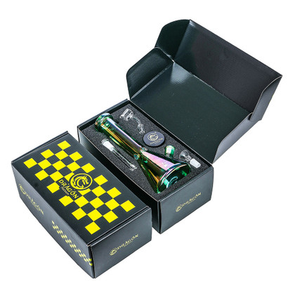 Dragon Platinum Beaker Base & Ice Catcher Water Pipe Starter Kit - 830 Grams - 10 Inches - Assorted Colors [DSP-001]