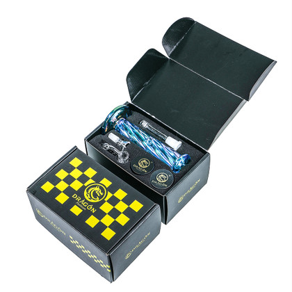 Dragon Platinum Twisted Bong With Ice Catcher Water Pipe Starter Kit - 800 Grams - 8 Inches - Assorted Colors [DSP-002]