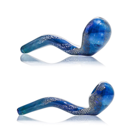 Dragon Glass Glitter Swirl Hand Pipe Spoon - 315 Grams - 7 Inches - Assorted Colors [DGH-062]