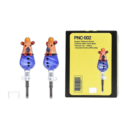 Dragon Platinum Nectar Collector With 14MM Male Titanium Tip - 130MM - Assorted Colors [PNC-002]