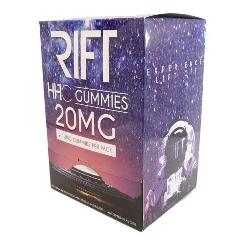 Rift 20MG HHC Infused Gummies - Pack of 2 - Display of 25 Packs
