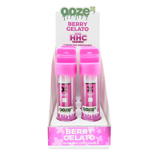 Ooze X 1800MG HHC Disposable Vape Device 2ML - Display of 6 -Berry Gelato