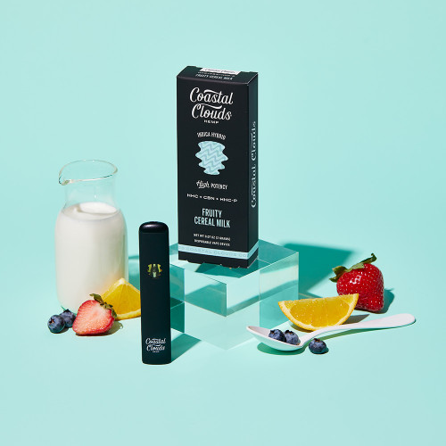 Coastal Clouds 2G HHC + CBN + HHC-P Disposable Vape Device - Display of 5 - Fruity Cereal Milk (Indica Hybrid)