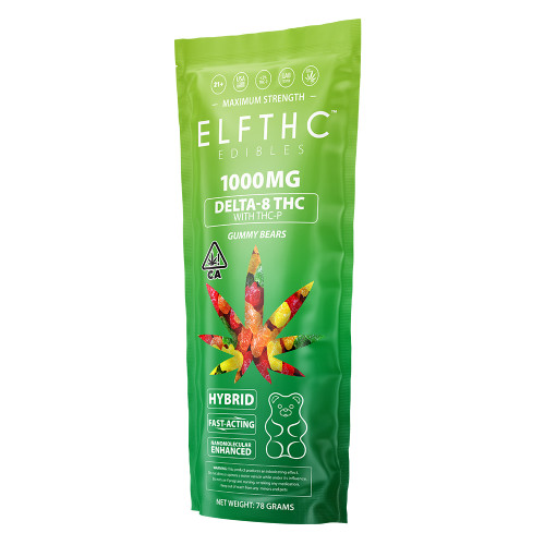 ELFTHC Maximum Strength Delta-8 THC With THC-P Edibles 1000MG - Display of 7 - Gummy Bears (Hybrid) ELFTHC Maximum Strength Delta-8 THC With THC-P Edibles 1000MG - Display of 7 - Gummy Bears (Hybrid)