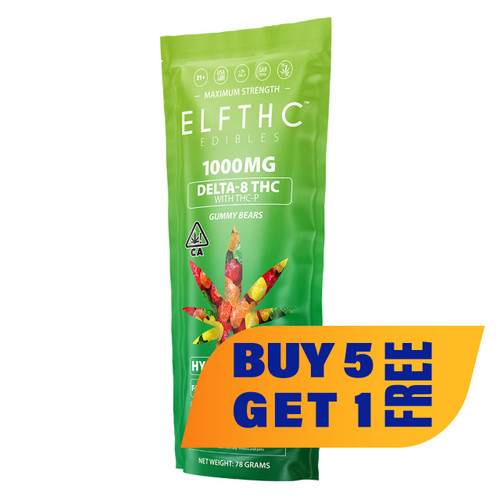 ELFTHC Maximum Strength Delta-8 THC With THC-P Edibles 1000MG ELFTHC Maximum Strength Delta-8 THC With THC-P Edibles 1000MG