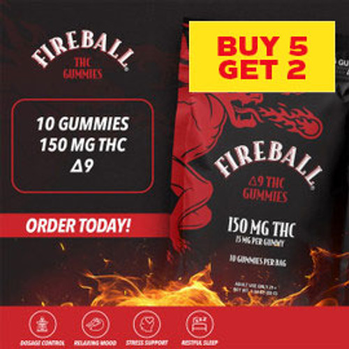 Fireball Delta 9 THC Gummies 150MG - 10ct Per Pack - Display of 10 Packs Deal