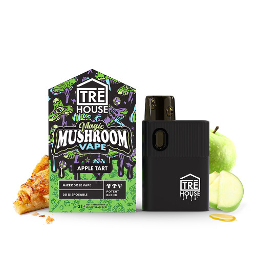 TRE House Magic Mushroom Potent Blend Microdose Disposable Vape 2G - Display of 6 - Apple Tart