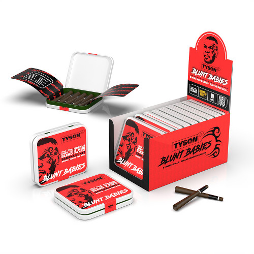 TYSON 2.0 Blunt Babies THCA + THCP + HHCP + D8 Mini Pre-Rolls 800MG - Pack of 8 - Display of 10 Packs - Banana Runtz TYSON 2.0 Blunt Babies THCA + THCP + HHCP + D8 Mini Pre-Rolls 800MG - Pack of 8 - Display of 10 Packs - Banana Runtz