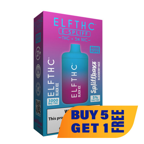 ELFTHC x Spliffboyz E-Spliff Delta THC 8K Puffs Disposable Vape - Display of 5 ELFTHC x Spliffboyz E-Spliff Delta THC 8K Puffs Disposable Vape - Display of 5