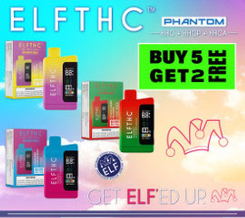 ELFTHC PHANTOM HHC + HHCP + HHCA Rechargeable Disposable With Digital Screen 8G Deal