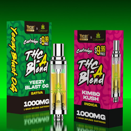 Yocan Gold x Curevana Delta THC-A Blend Infused Cartridge 1G - Display of 5 Yocan Gold x Curevana Delta THC-A Blend Infused Cartridge 1G - Display of 5