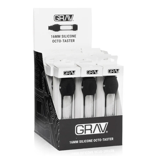 GRAV Glass Octo-Taster Chillum Hand Pipe With Silicone Skin - 16MM - Display of 15 GRAV Glass Octo-Taster Chillum Hand Pipe With Silicone Skin - 16MM - Display of 15