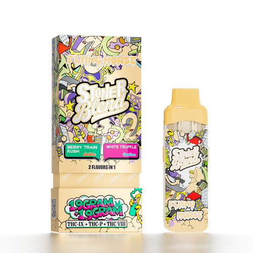 Flying Horse Stoner Blend THC-IX + THC-P + THC VIII Dual Flavor Disposable Device 3.8G - Berry Train Kush (Sativa)/White Truffle (Indica)