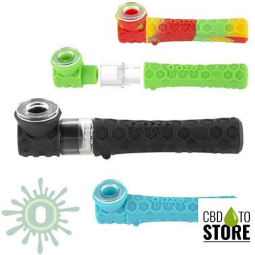 Ooze Piper 2-in-1 Silicone Pipe + Chillum - Display of 12 (MSRP $10.00 Each)