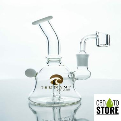 Tsunami Glass Water Pipe Rig Mini Bell - 6 Inches - 164 Grams (MSRP $60.00) Tsunami Glass Water Pipe Rig Mini Bell - 6 Inches - 164 Grams (MSRP $60.00)