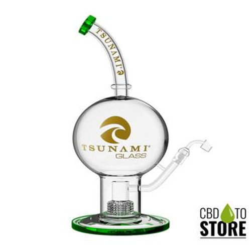 Tsunami Glass Water Pipe Shower Head Globe - 10.5 Inches - 511 Grams (MSRP $120.00) Tsunami Glass Water Pipe Shower Head Globe - 10.5 Inches - 511 Grams (MSRP $120.00)