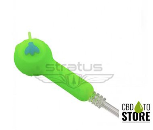 Stratus 2 In 1 Silicone Pipe For Dry & Wax - 70 Grams - 4.5 Inches (MSRP $24.99)