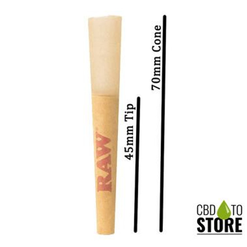 RAW Classic Single Size Pre-Rolled Cones - Pack of 20 Cones - Display of 12 Packs (MSRP $15.00 Each)