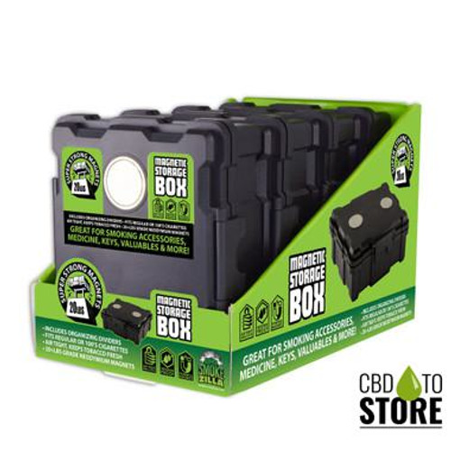 Smokezilla Magnetic Storage Box - Display of 4 (MSRP $12.00 Each)