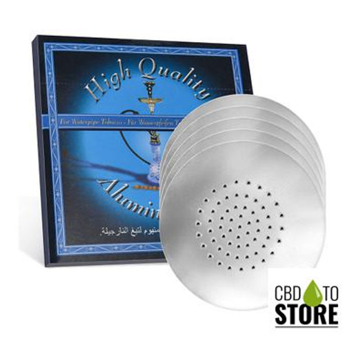 Zebra Hookah Large Aluminum Foil With Holes - Pack of 100 (MSRP $5.00)
